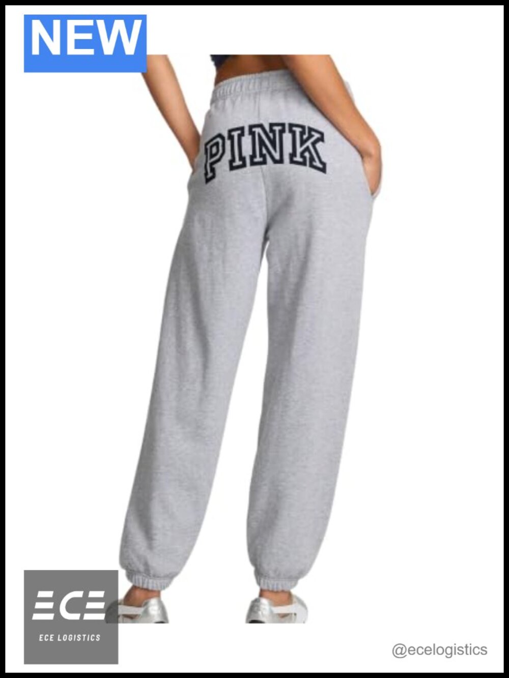 High Rise Relaxed Fit Fleece Sweatpants Drawstring Waist Casual